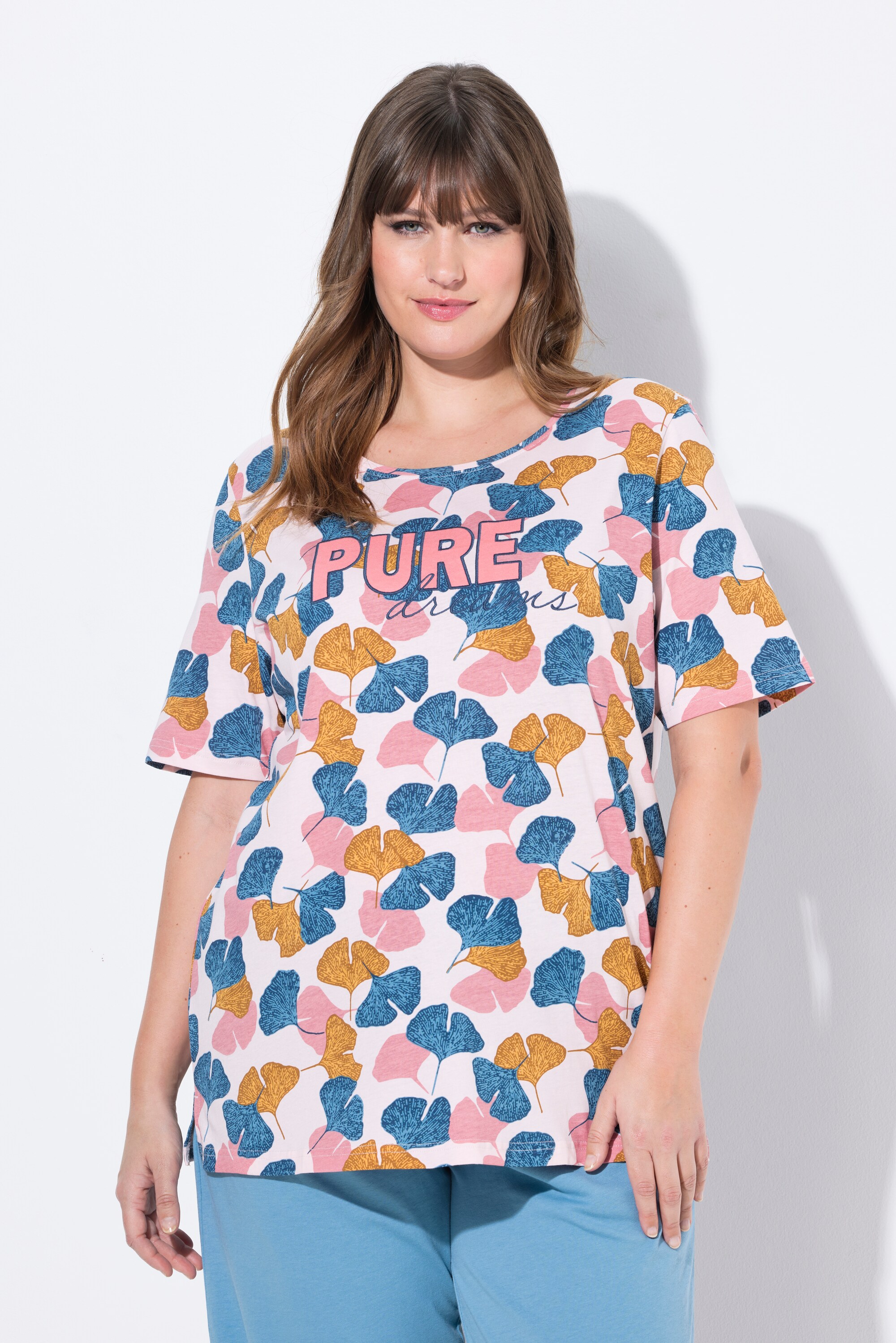 T-shirt de pyjama, Ginkgo, col rond, ULLA POPKEN