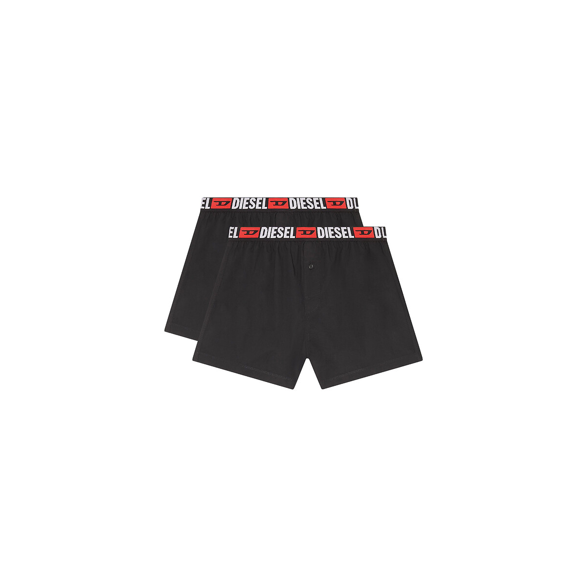 Image of Pack of 2 Boxers in Plain Cotton