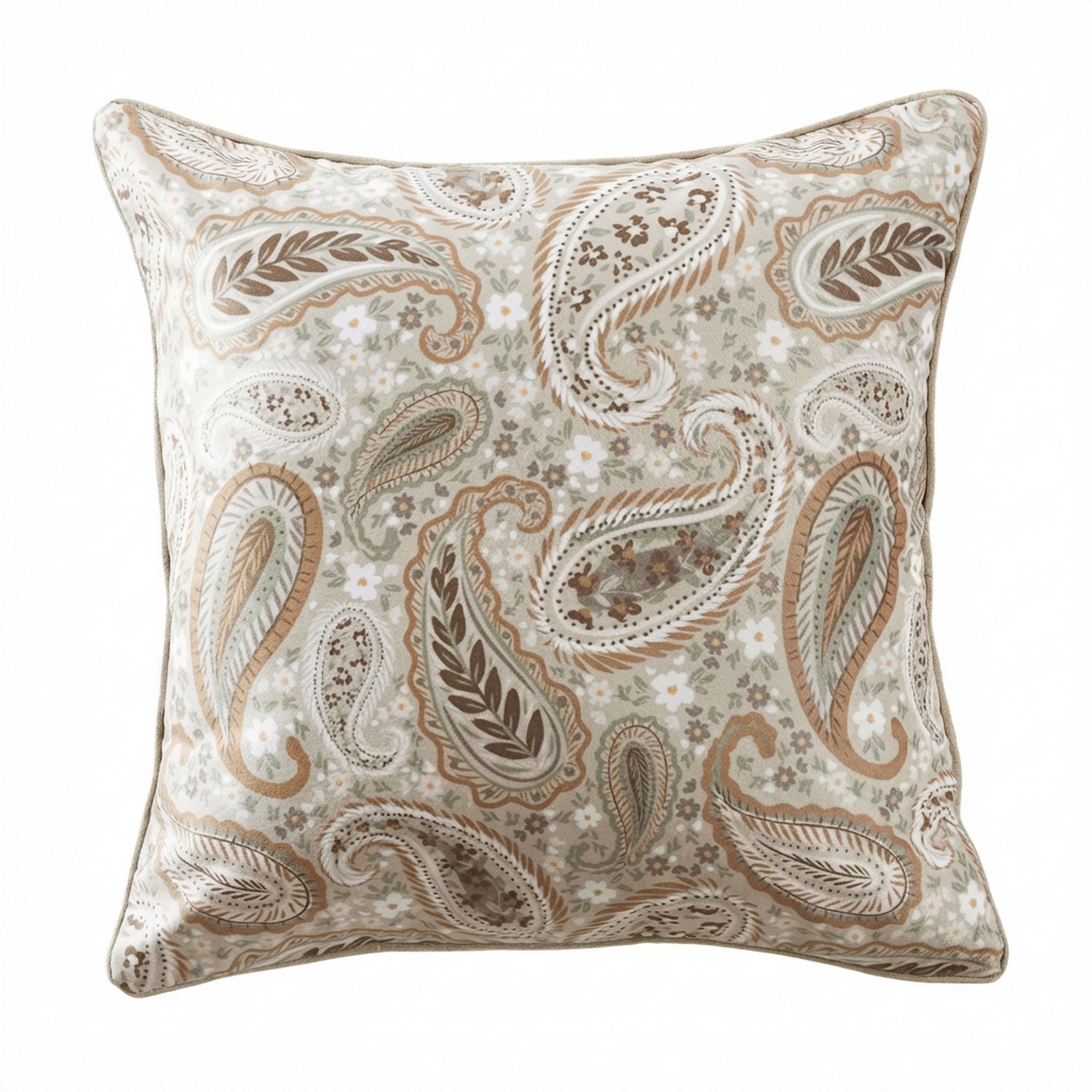 Coussin carré déhoussable 50x50 cm Velours de Coton Valentine, EDEN