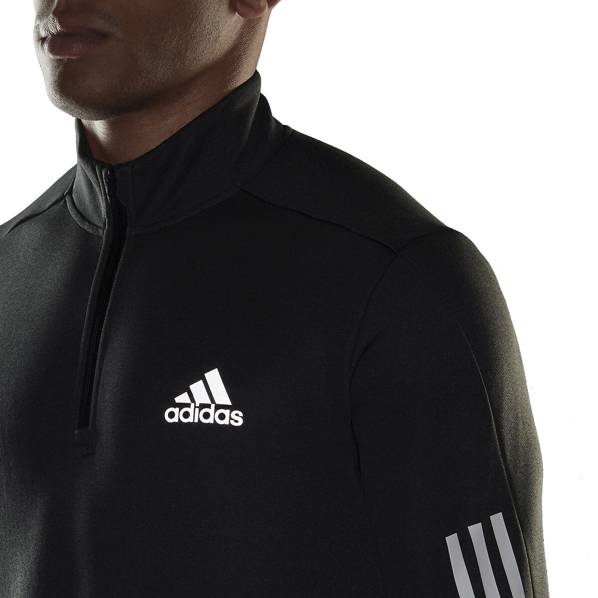 Trainingsshirt, kurzer reissverschluss schwarz Adidas Performance | La  Redoute