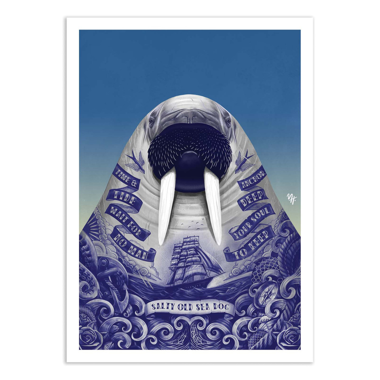 Affiche d'art - Salty old sea dog - Mark Harrison, WALL EDITIONS