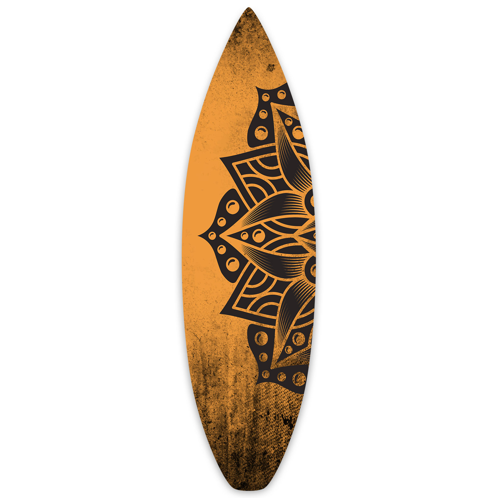 Planche de surf décorative tribal orange, HEXOA