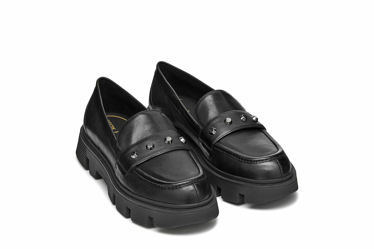 Vilde Breathable Leather Loafers, GEOX