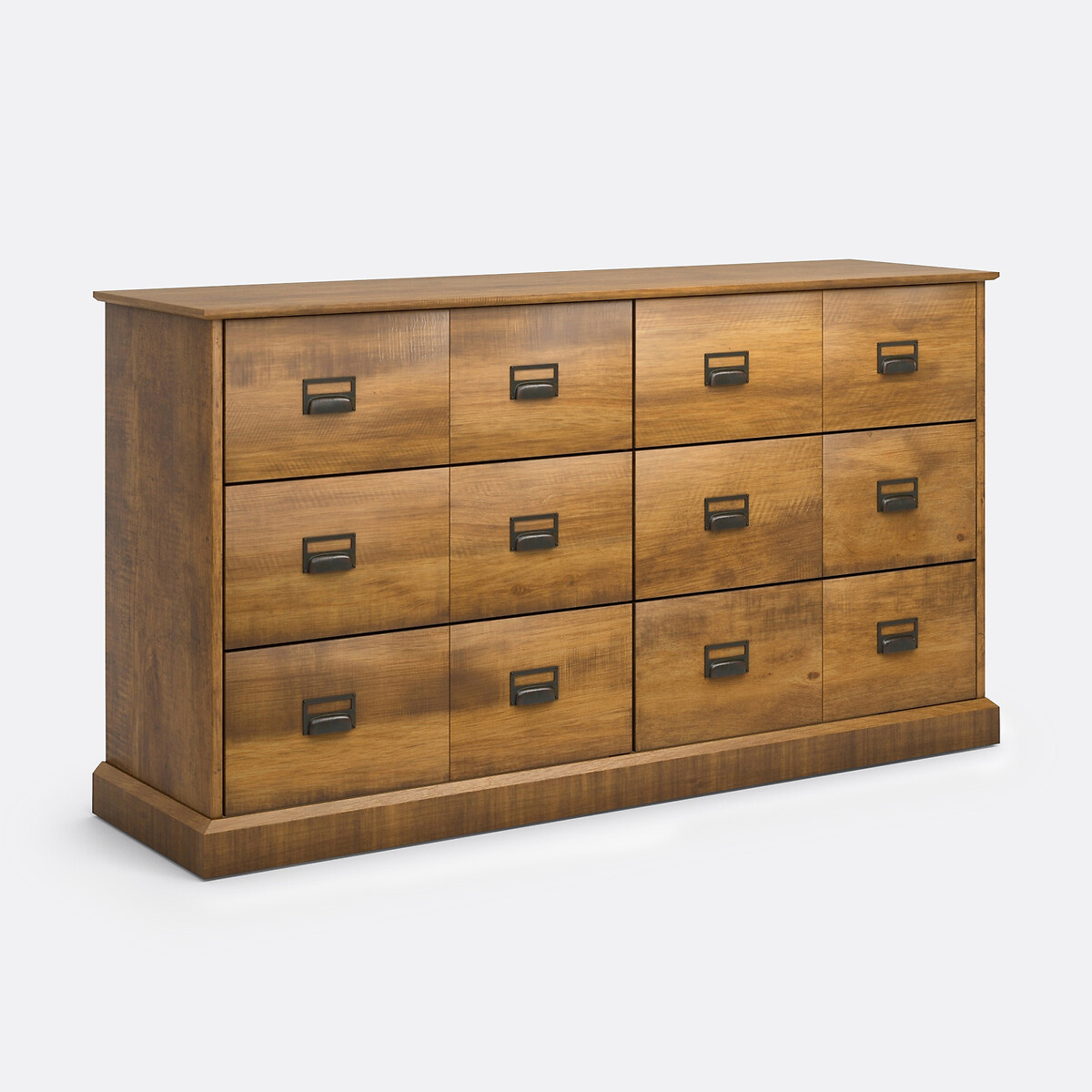Commode, Pin Massif, 6 Tiroirs, Hauteur 82,5 Cm, LINDLEY