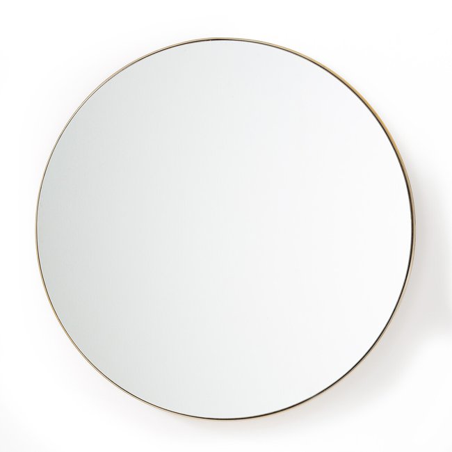 Ronde spiegel in staalmetaal Ø90 cm, Iodus <span itemprop=