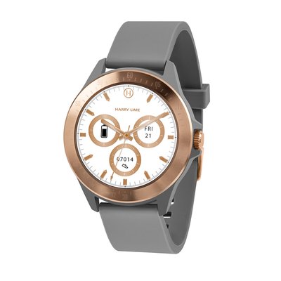 Fashion Smart Watch in Stone with Rose Gold Colour Bezel HARRY LIME
