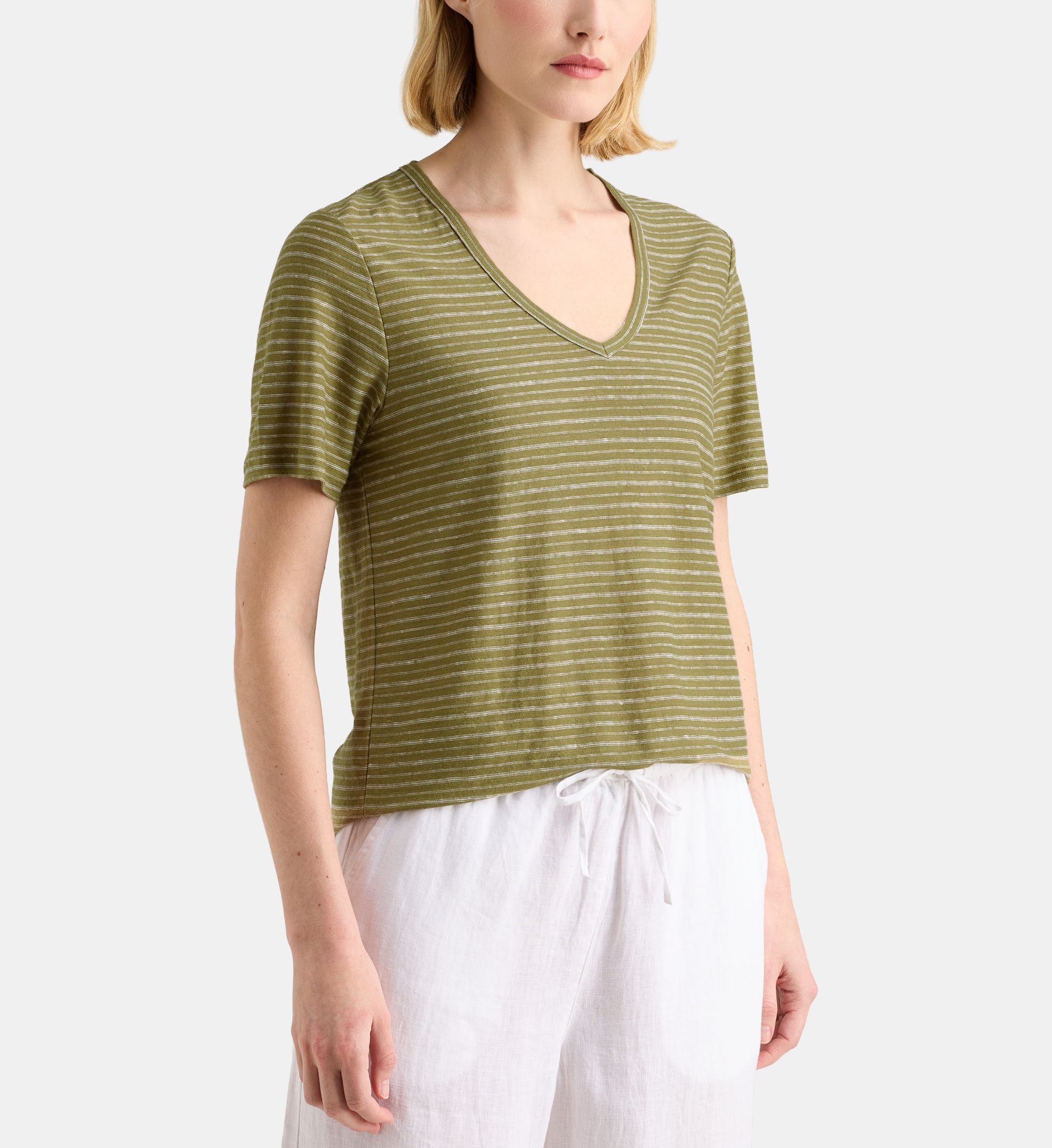 T-shirt droit alexa v lin, GALERIES LAFAYETTE
