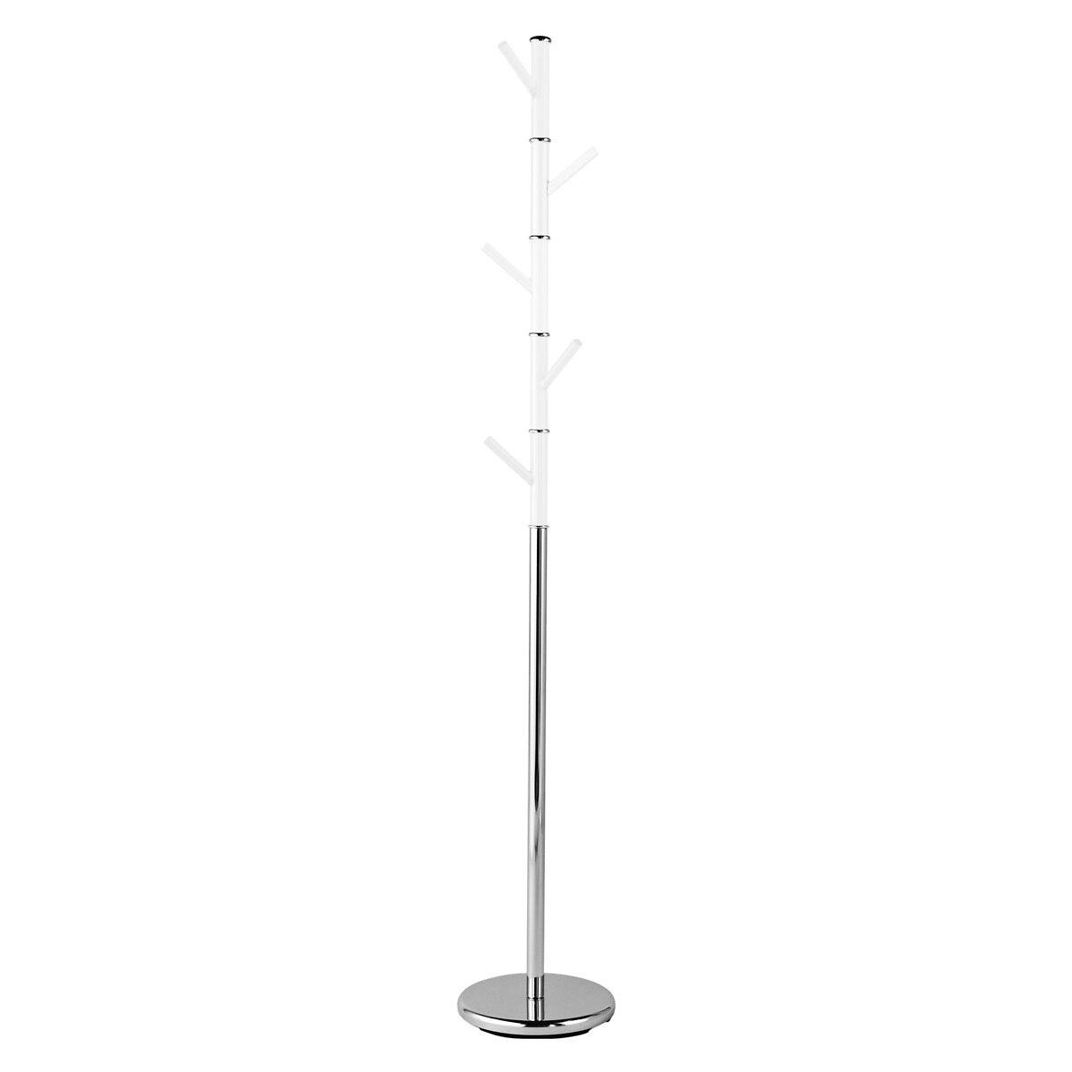 Chrome Finish Coat Stand With White, White Coat Rack Free Standing