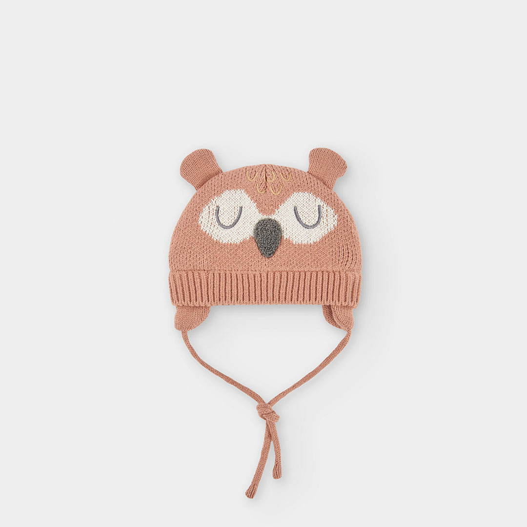 Bonnet bébé imprimé hibou, BOBOLI
