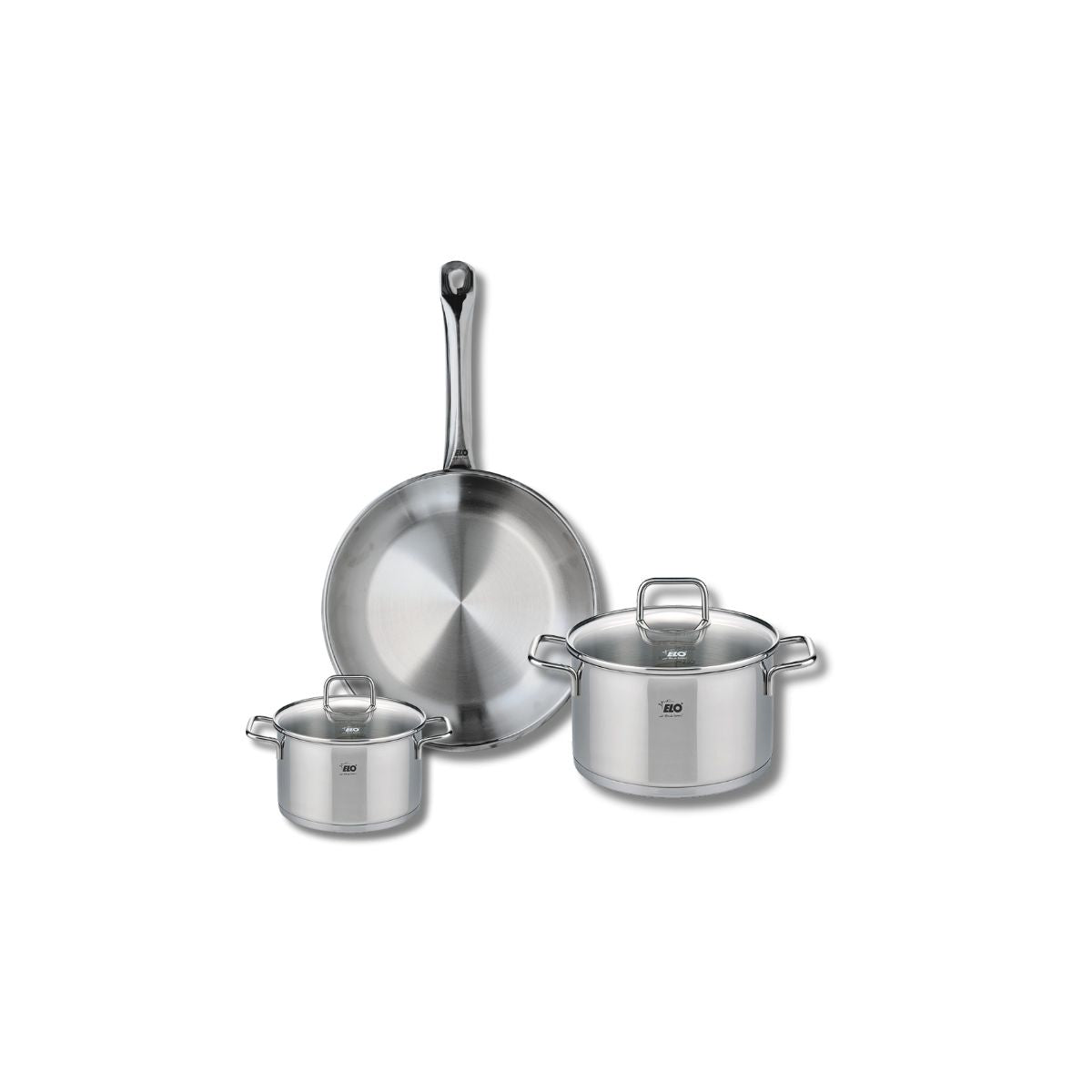 Batterie 1 poêle 24cm + 2 faitouts 12/16cm PROFI CITRIN, ELO