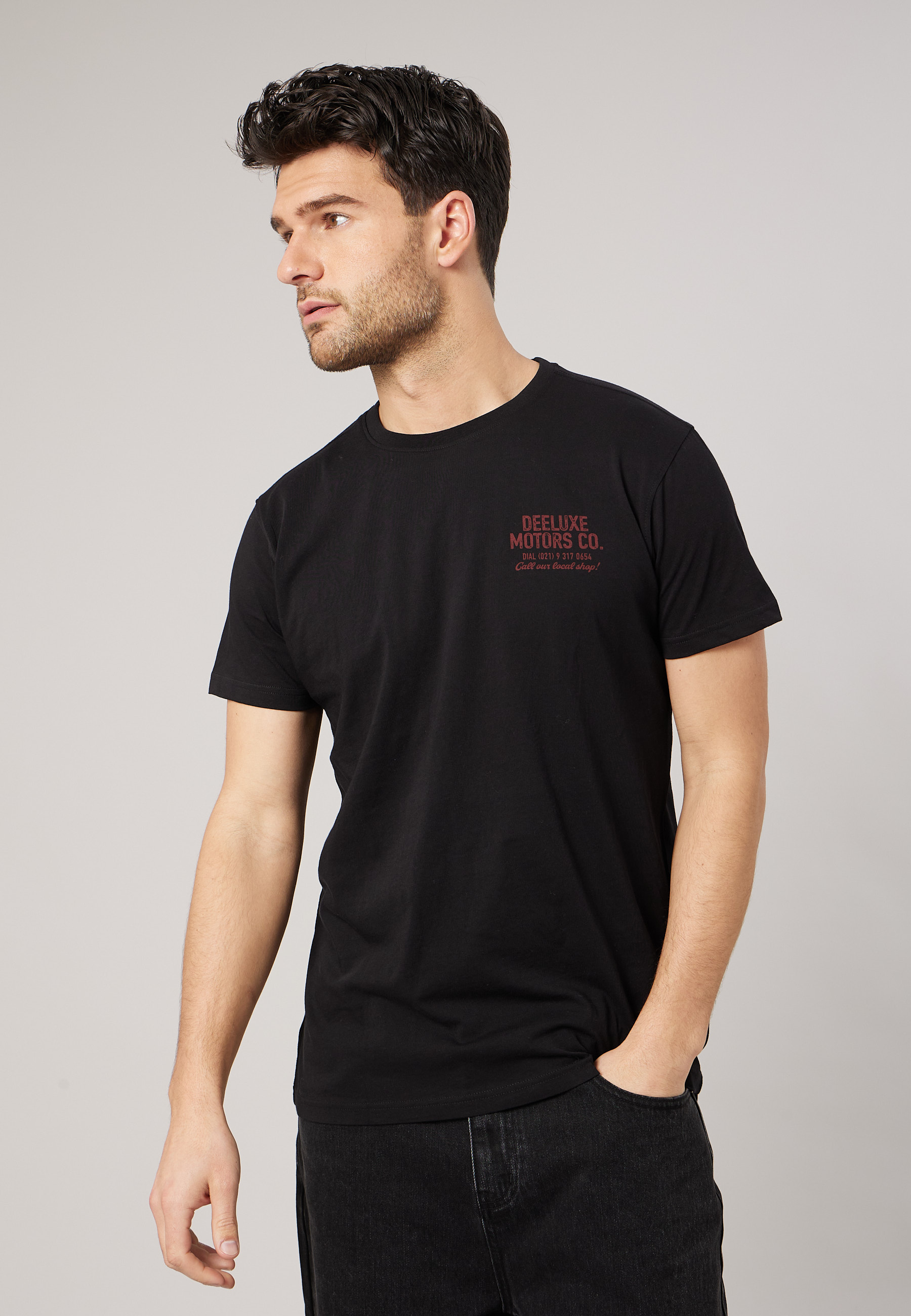 T-shirt regular homme imprimé moto vintage ROWDY, DEELUXE
