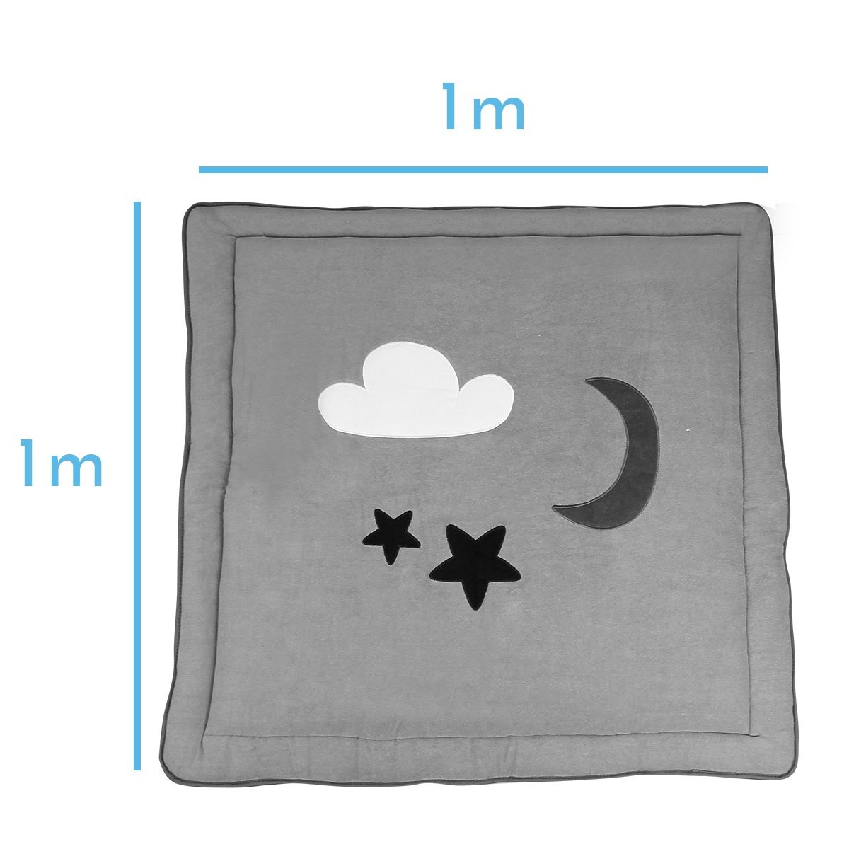 Tapis De Jeu De Sol D Eveil Ou De Parc Bebe Enfant Molletonne Gris Monsieur Bebe La Redoute