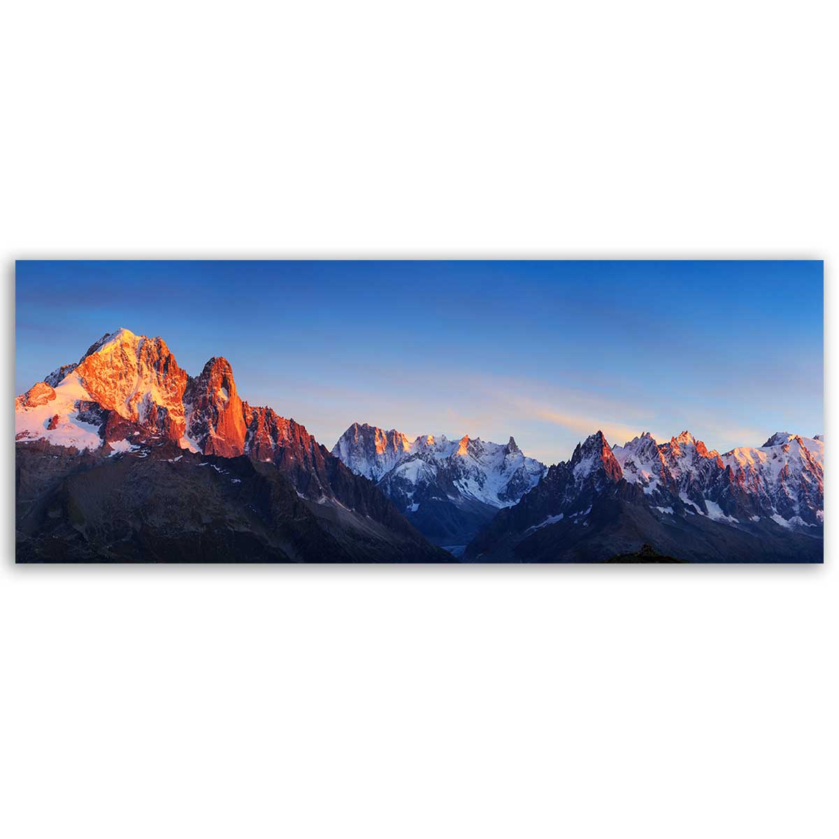 Tableau panoramique chaîne de montagnes, HEXOA