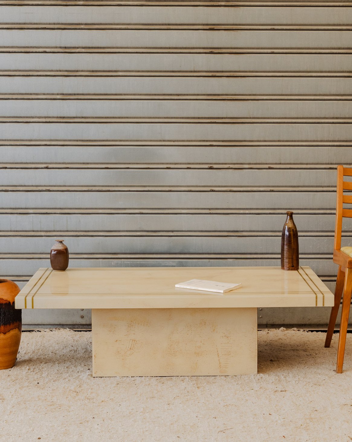 Table basse en résine effet marbre Donna N°1649 - Bon état, DEBONGOUT