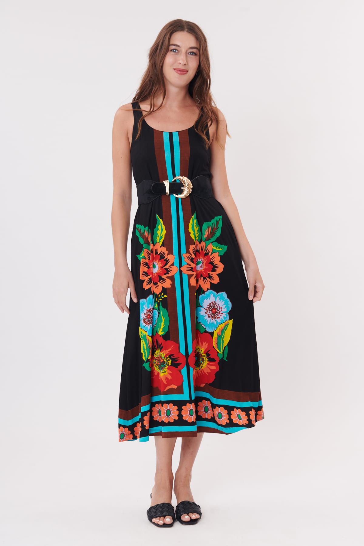 Robe Derhy Imprimée Papillons - Taille M, écru Et Noir, Viscose/polyester