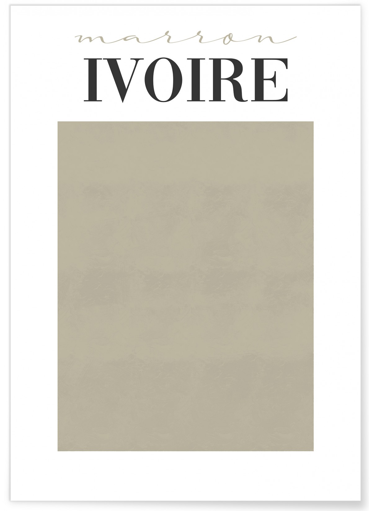 Affiche Marron Ivoire, L'AFFICHERIE