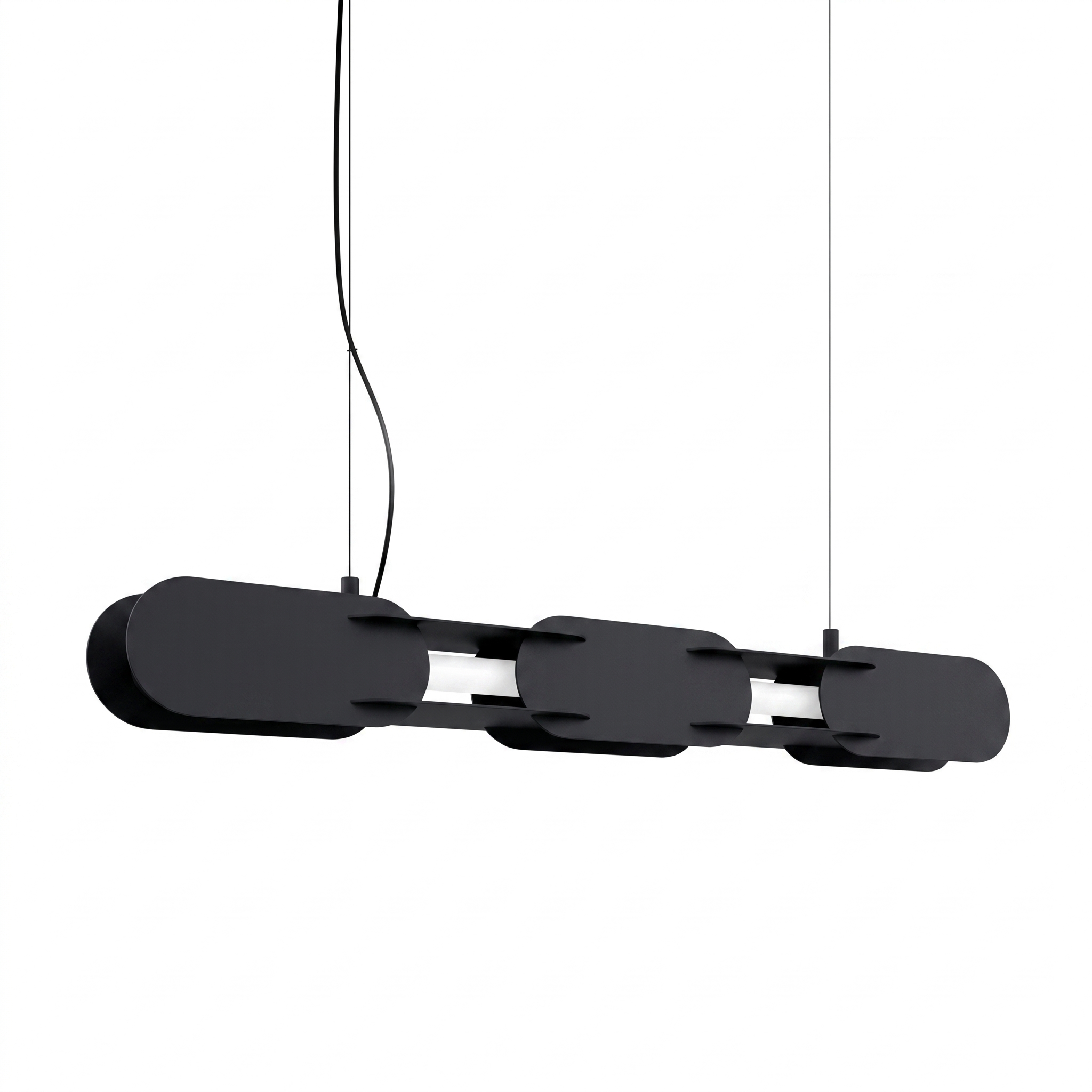 Suspension Acier Noir LED 1 Chain, EDEN