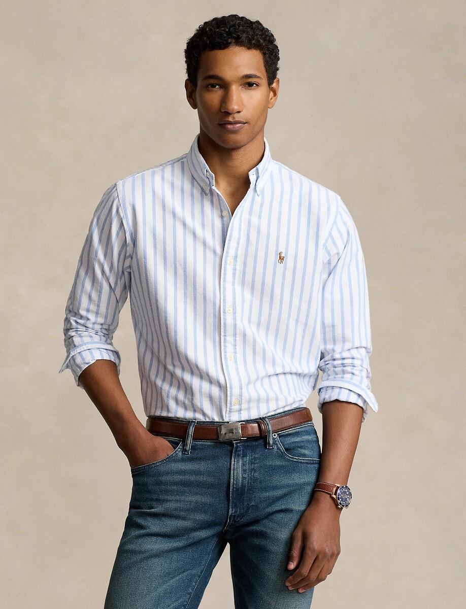 Chemise Oxford rayée Slim Fit, POLO RALPH LAUREN