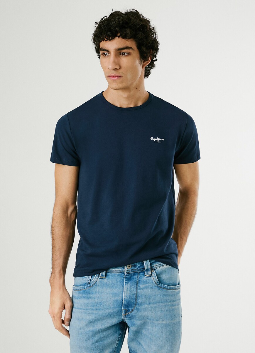 T-shirt col rond stretch Original Basic, PEPE JEANS