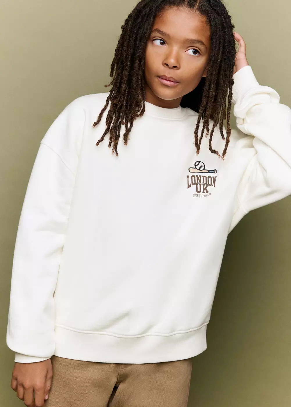 Sweat-shirt coton imprimé, MANGO KIDS