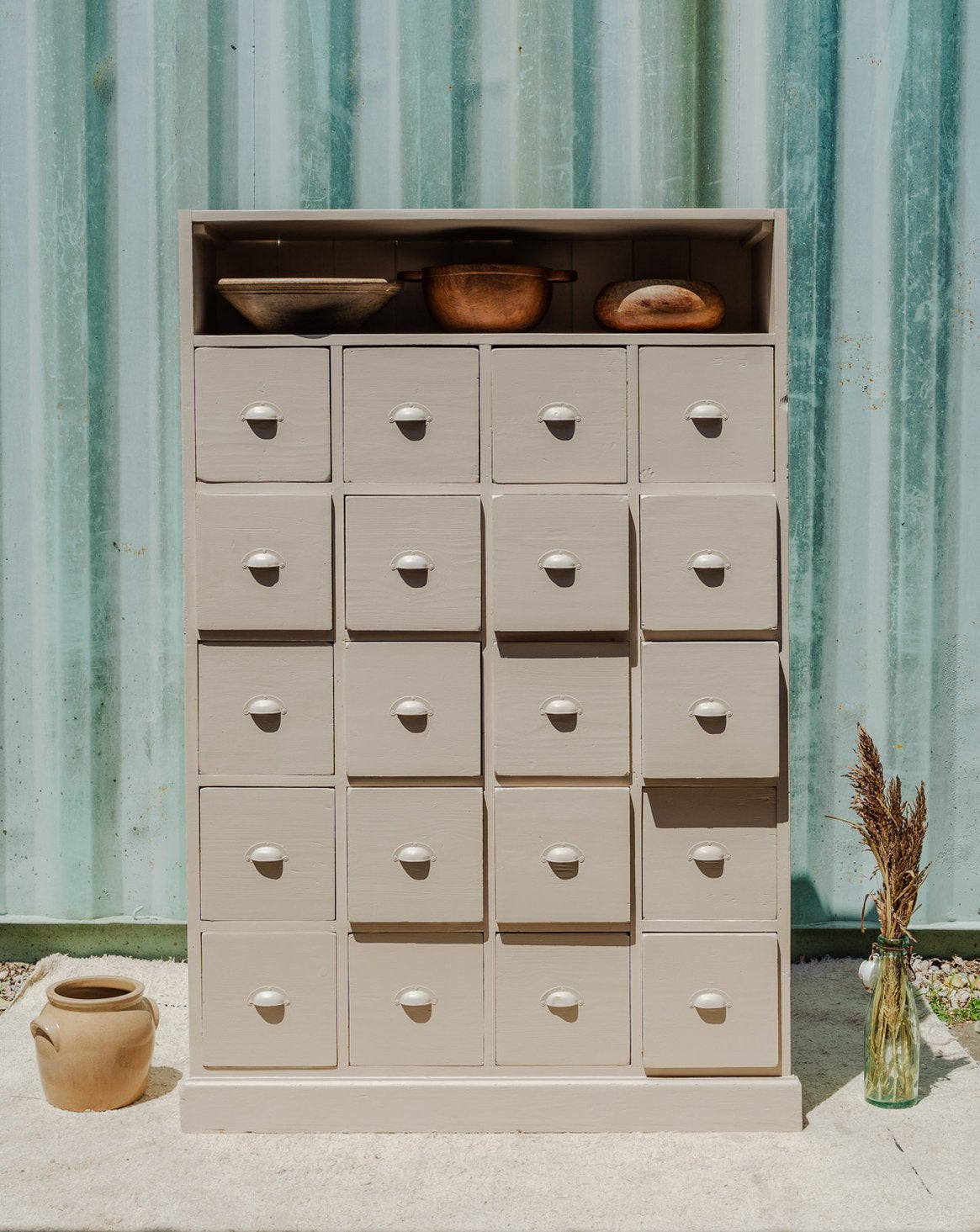Meuble de métier à 20 casiers en bois Fernand N°351 - Bon état, DEBONGOUT