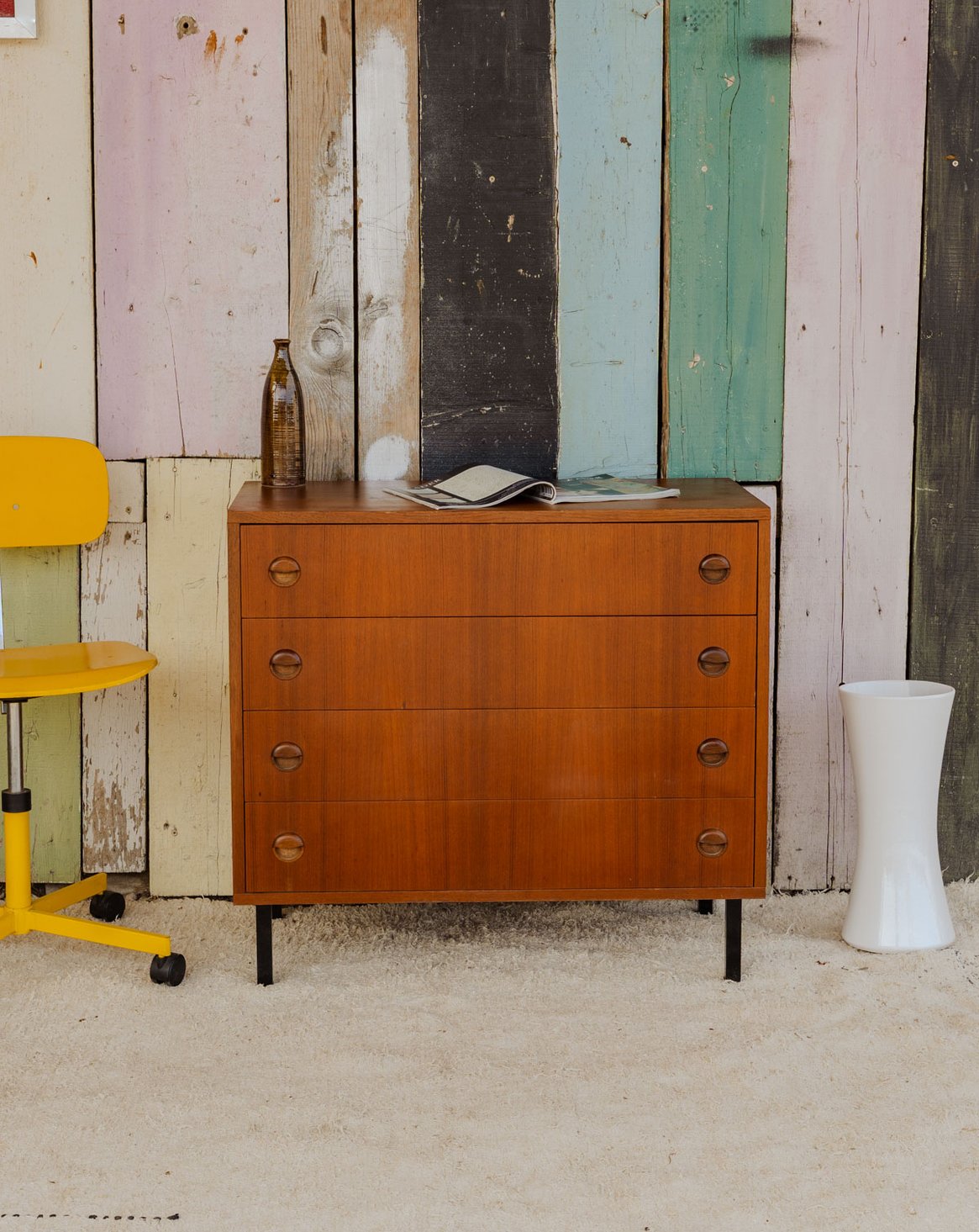Commode en teck Olga N°675 - Bon état, DEBONGOUT