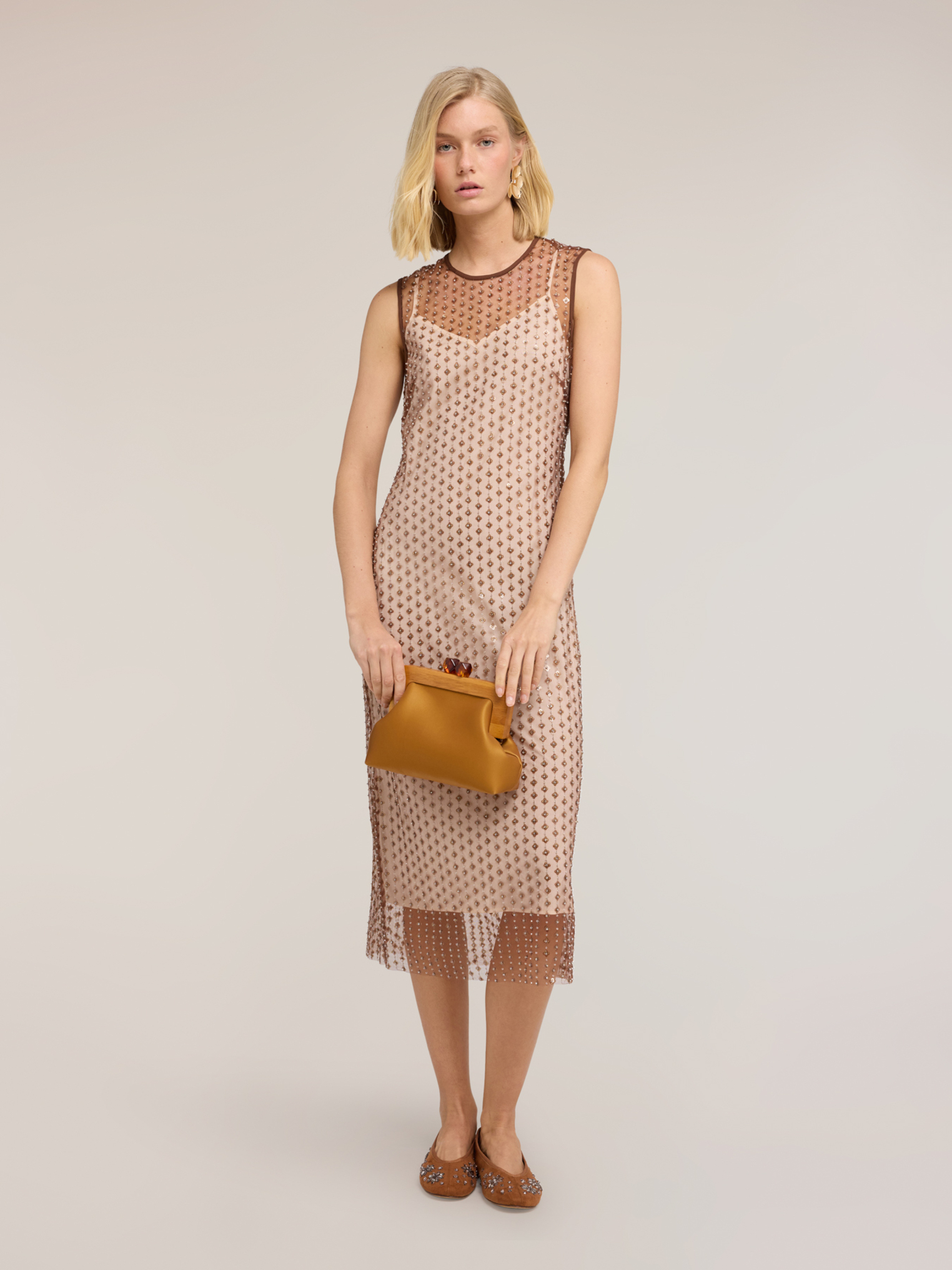 Robe fourreau brodée, MOTIVI