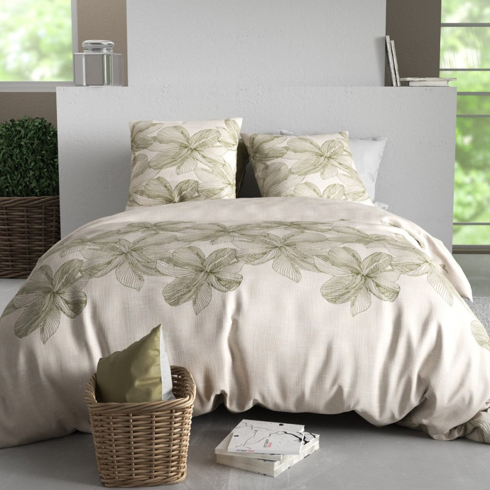 Housse De Couette 100% Coton 57 Fils + 2 Taies D'oreiller, DECORATIE