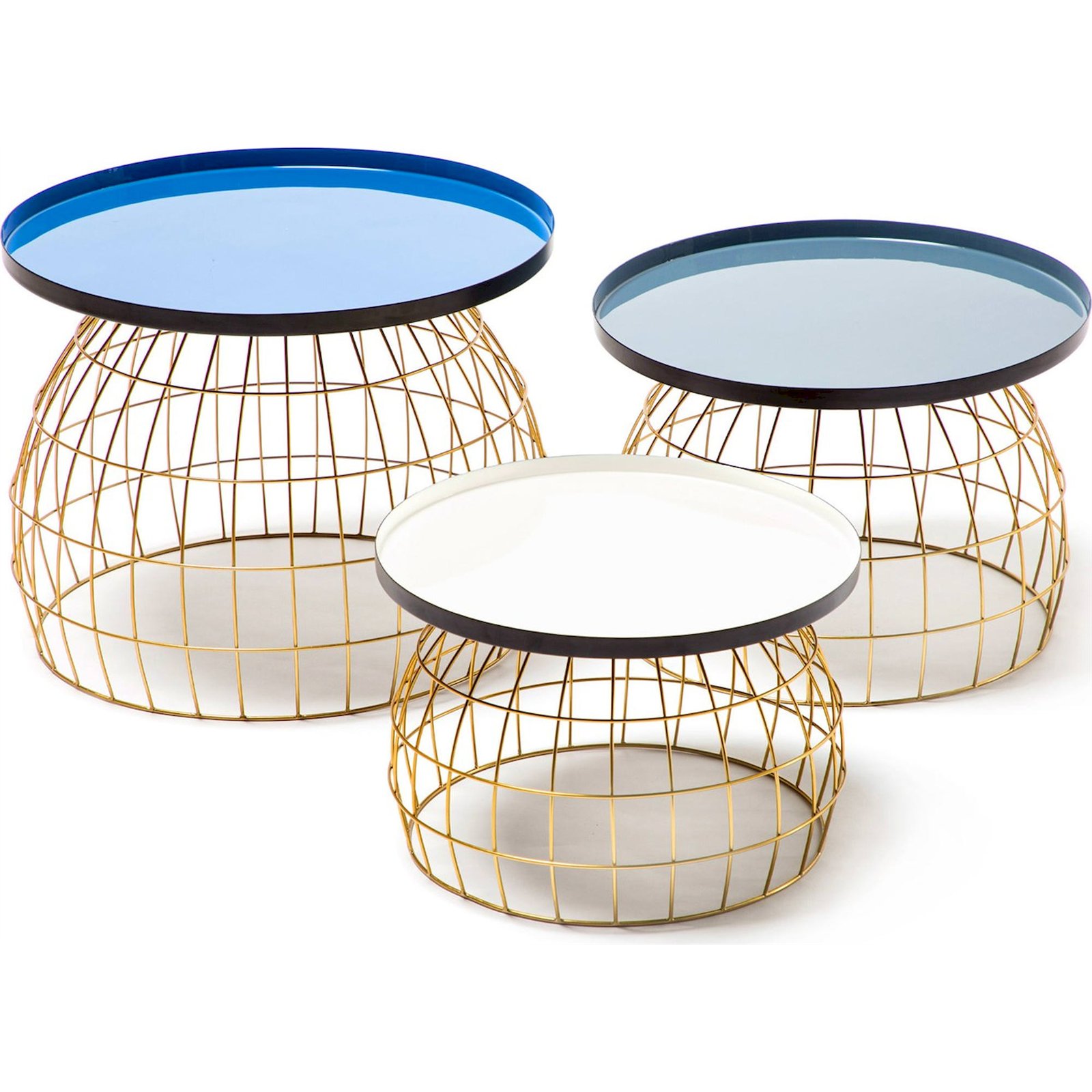 Table d'appoint en fer ronde, Lot de 3, ARTE ESPINA