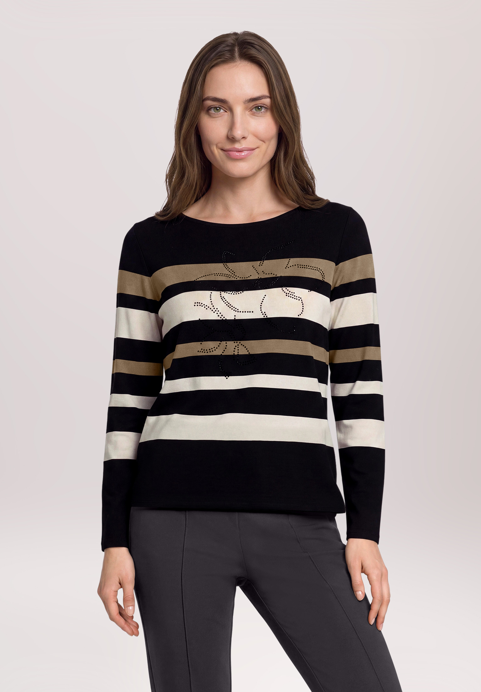 T-shirt à rainures à encolure bateau, BETTY BARCLAY