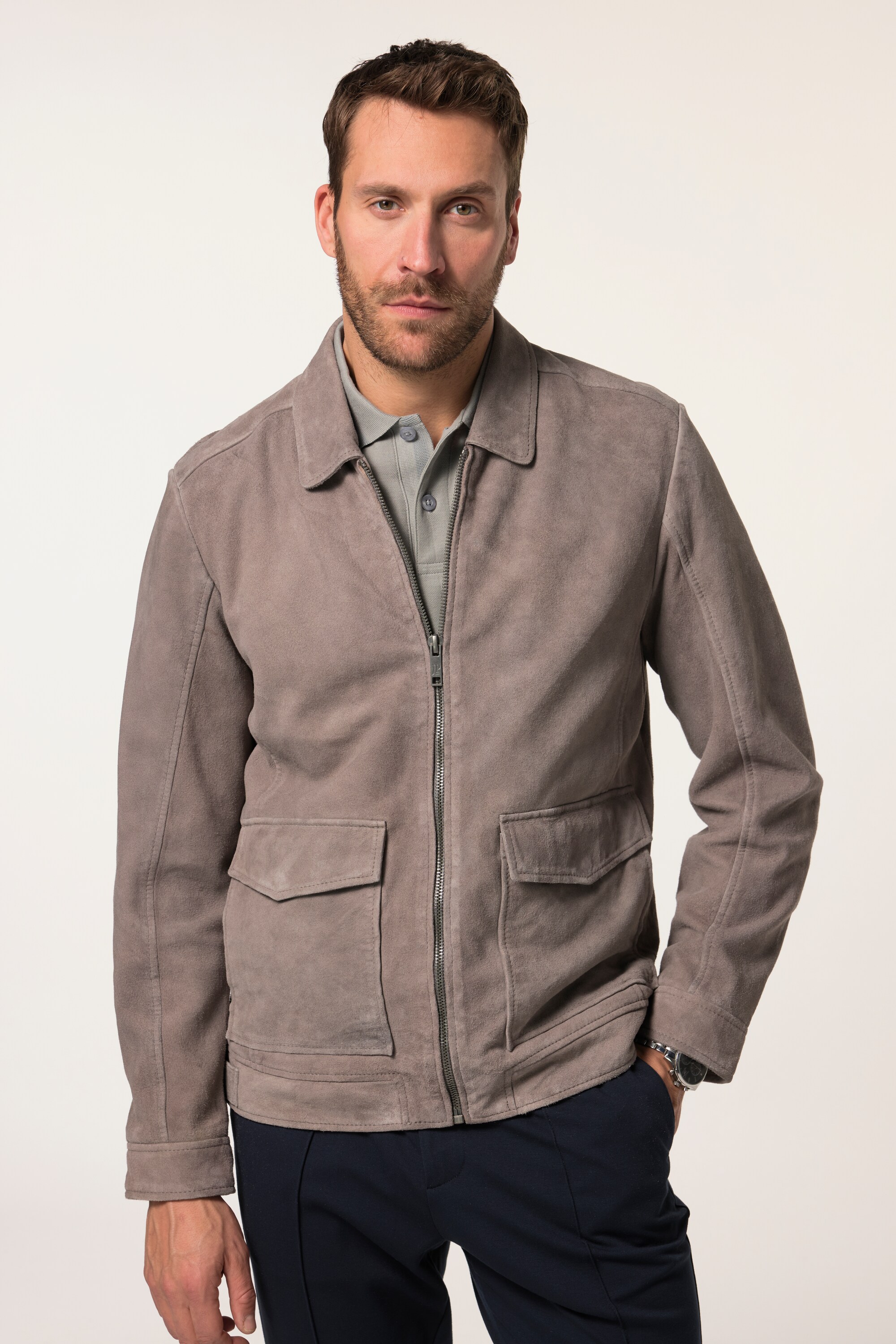 Veste en cuir suédé d'agneau, JP1880