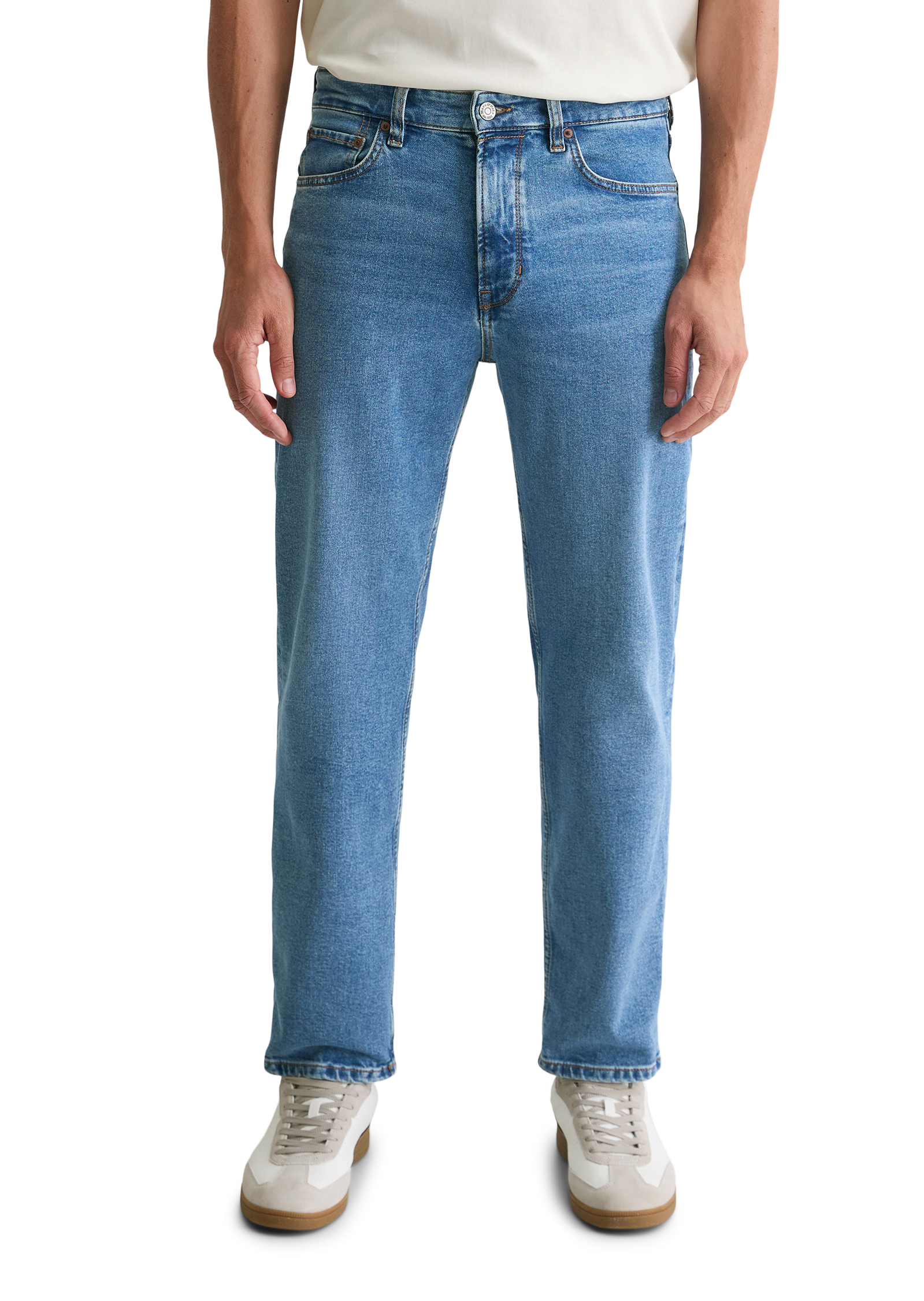 Jeans modèle Kalmo droit en coton bio mélangé, MARC O'POLO