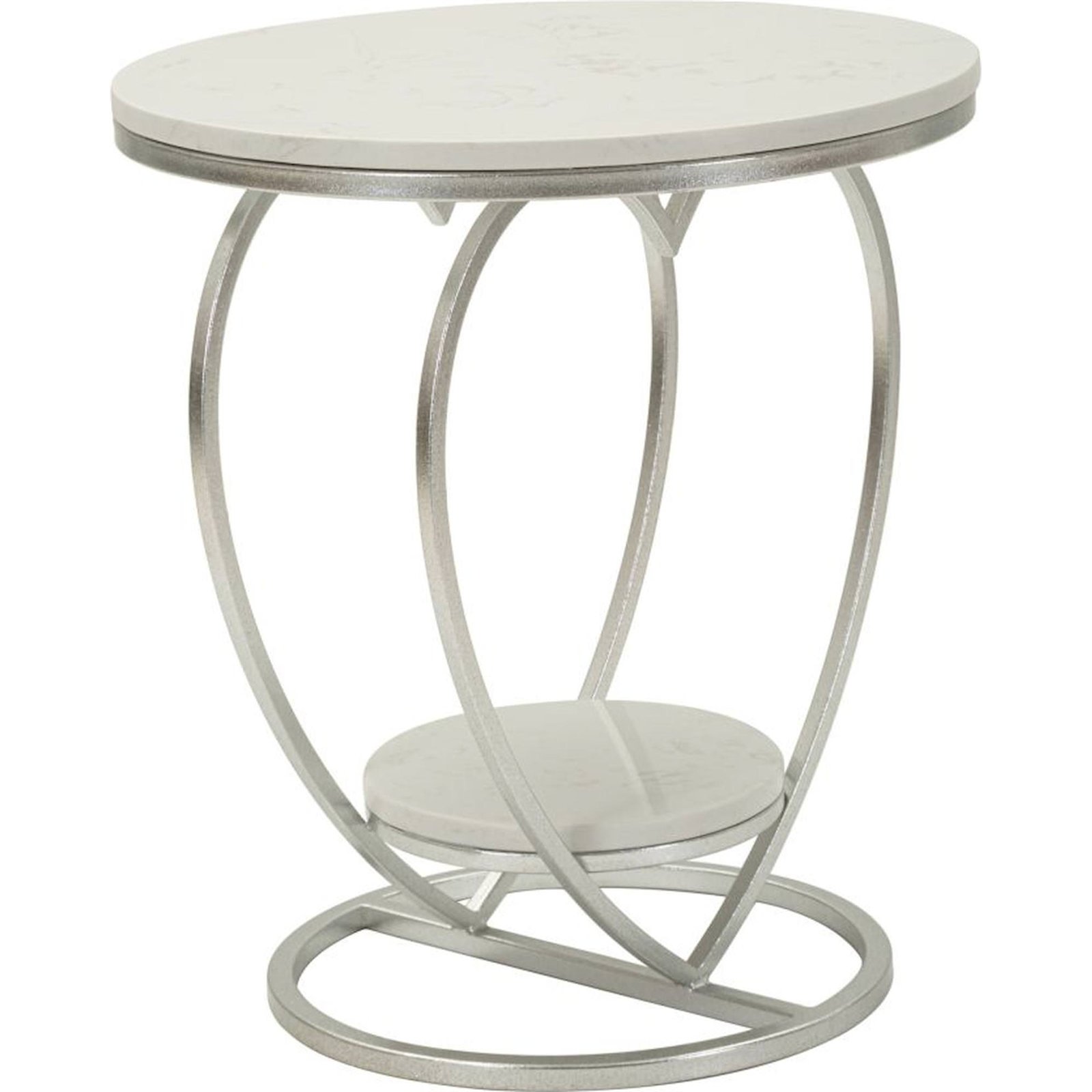 Table d'appoint cœur en fer plateau effet marbre, RECOLLECTION