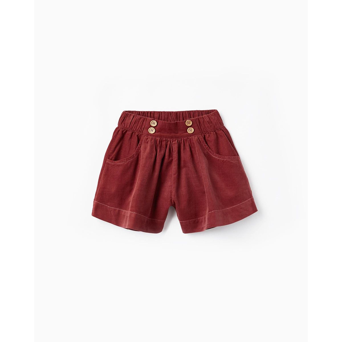 Shorts en velours c tel de coton pour fille literature club rouge