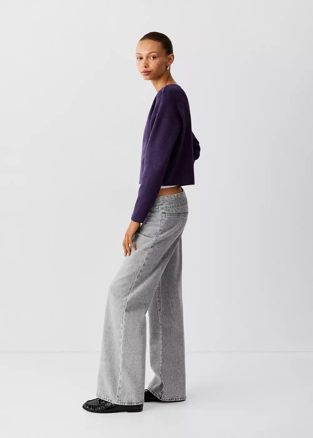 Jean low waist avec ceinture, MANGO TEEN