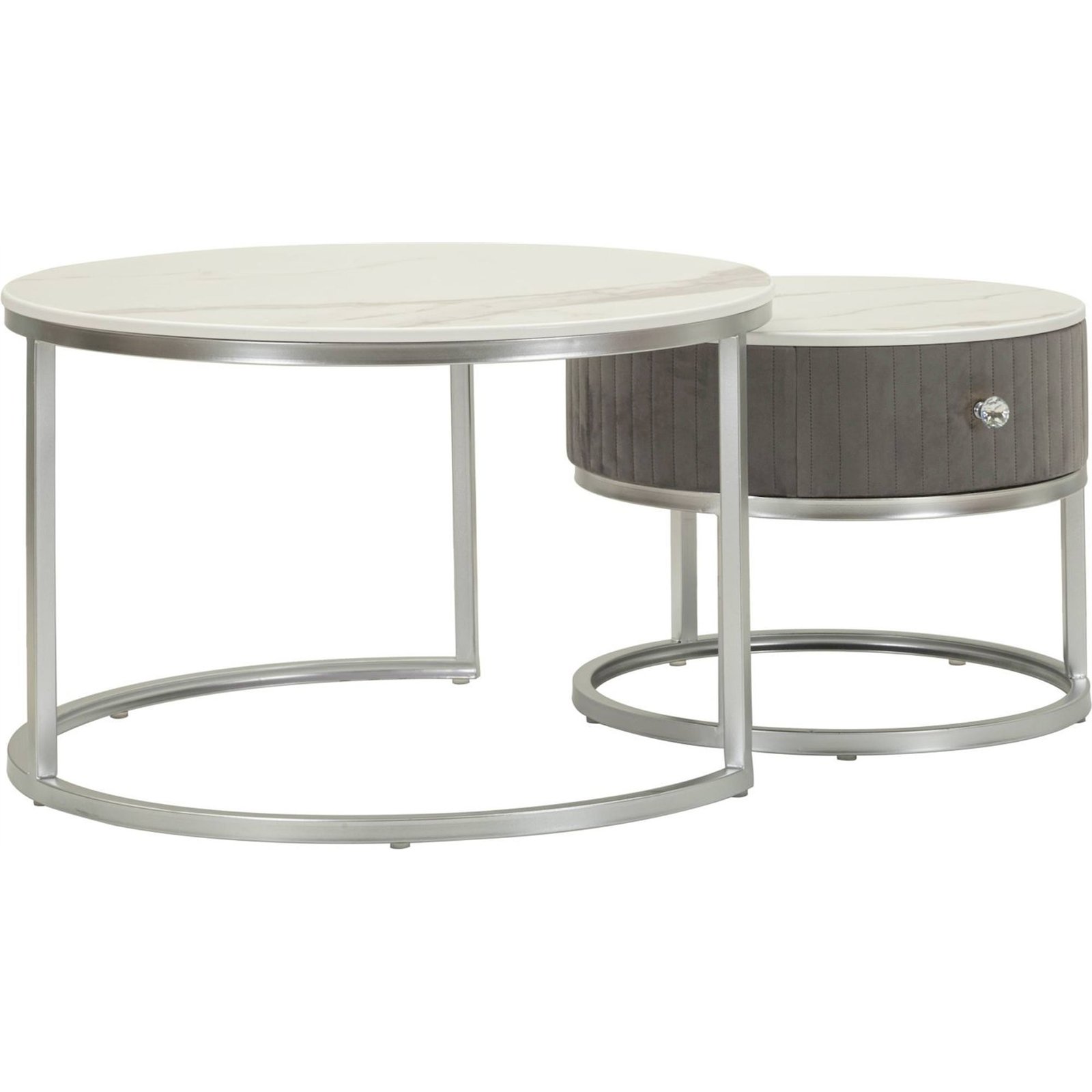 Tables basses gigognes plateau effet marbre GLAM, RECOLLECTION