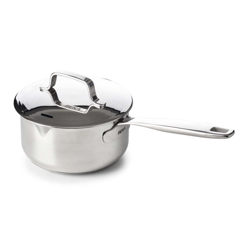 Ancienne Petite Casserole En Aluminium Avec Bec Verseur - Marque ALLUMINIO CANE, Italie, Bon état