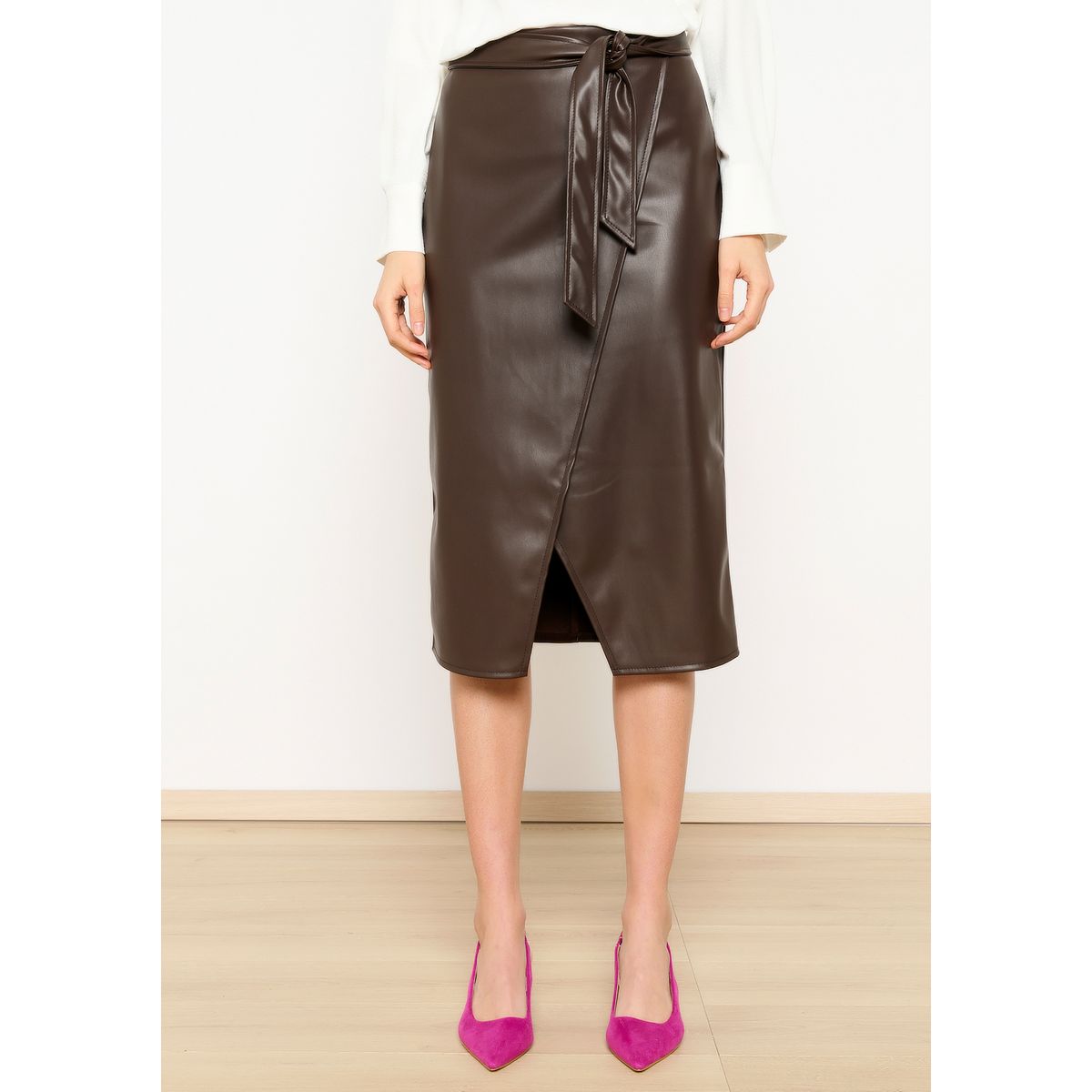 Jupe longue 2025 marron chocolat