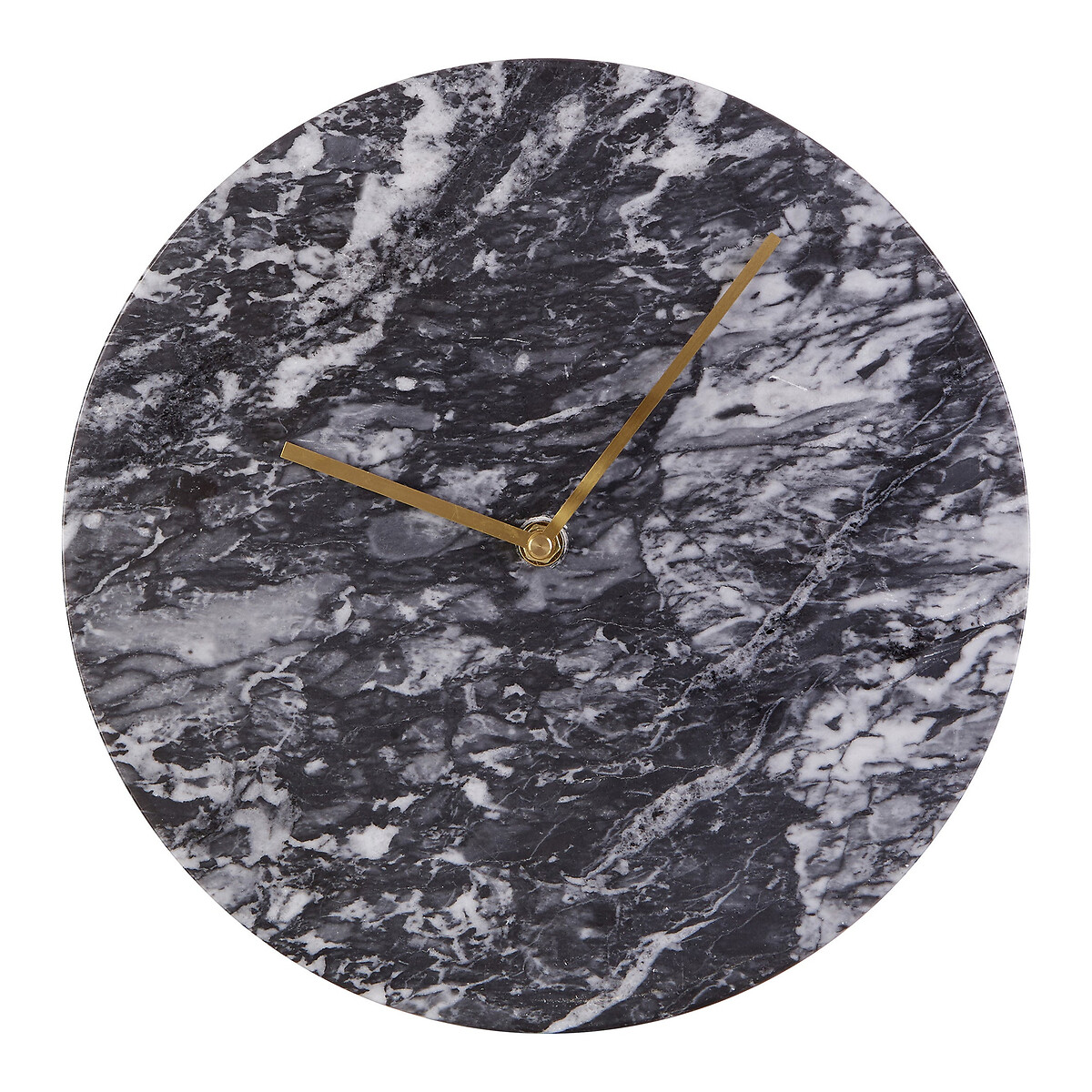 30cm Contemporary Black Marble Wall Clock, SO'HOME