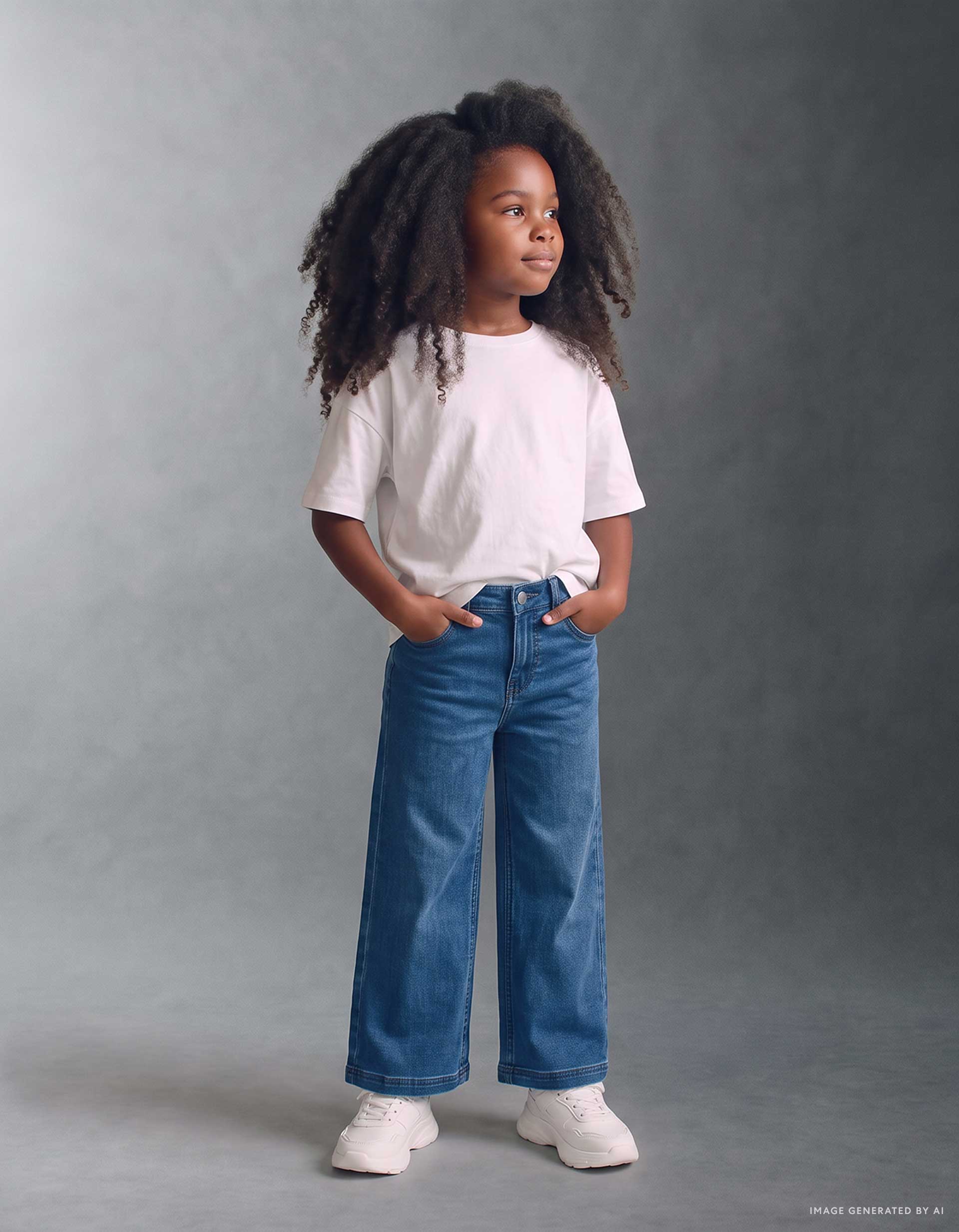 Jean à jambe large avec 4 poches, ZIPPY