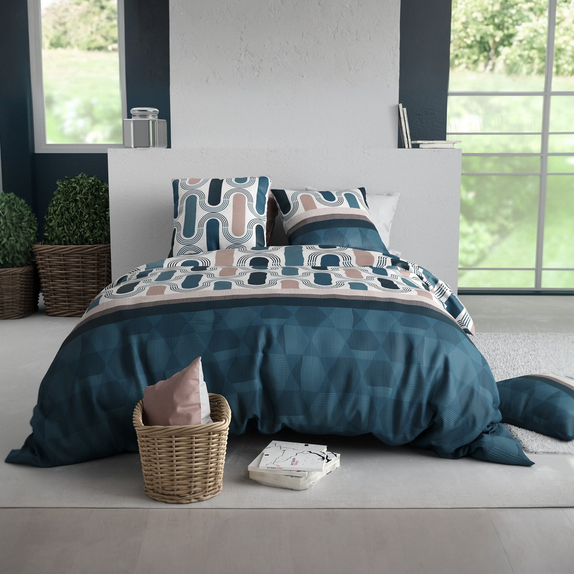 Parure de lit - Housse de couette coton 57 fils, EDEN