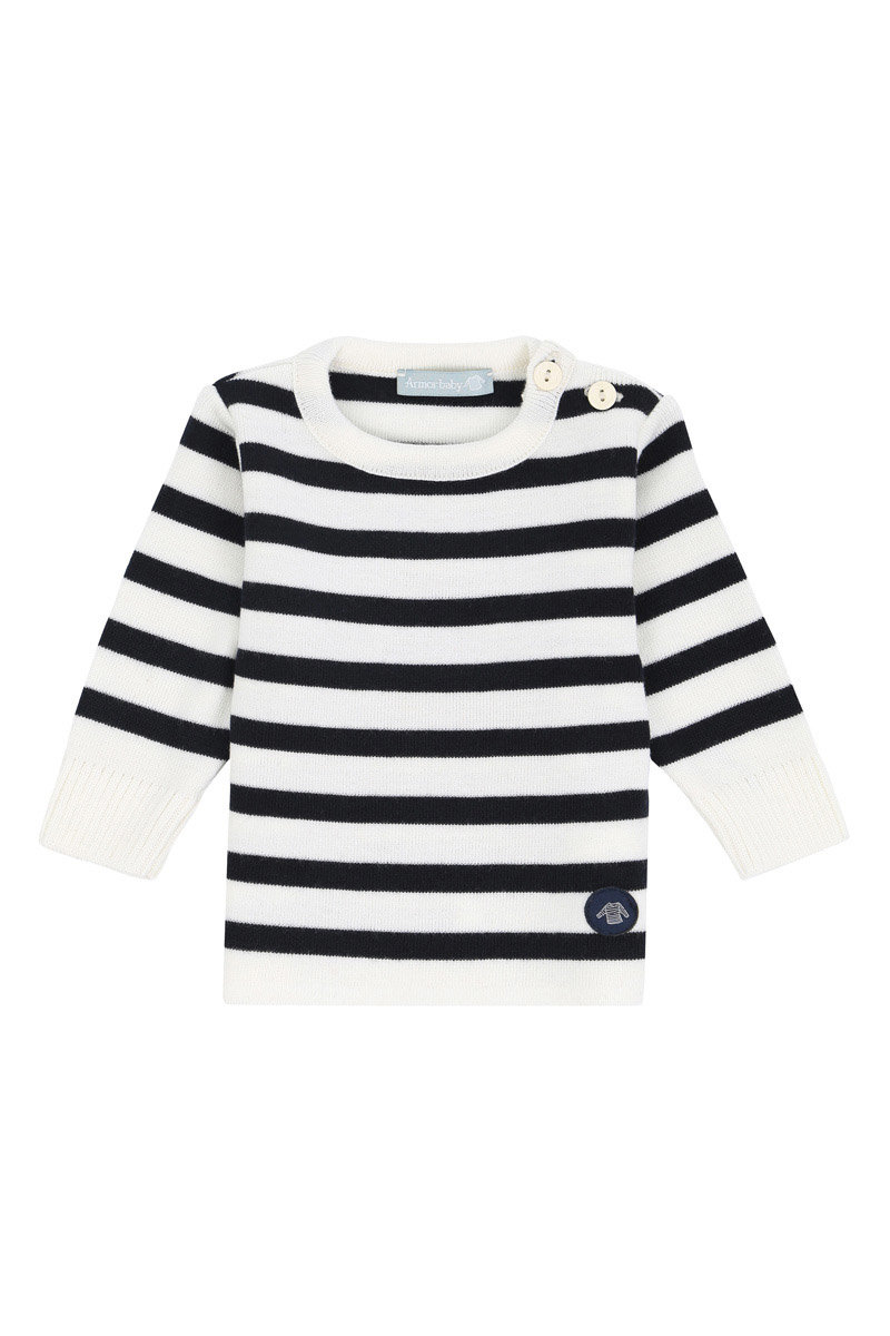 Pull marin en laine Mérinos BRIAC BABY, ARMOR-LUX