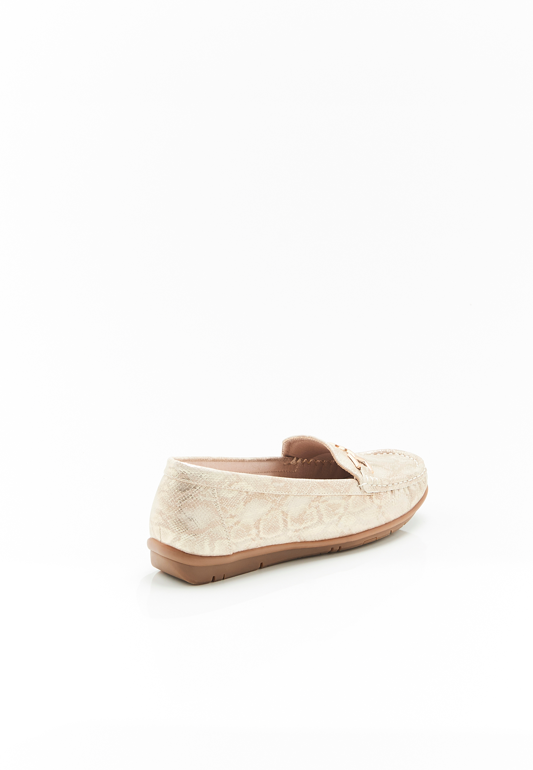 Damart Mocassins Chaînette Élégants Femme – Cuir Et Confort, Blanc Cassé Taille 40