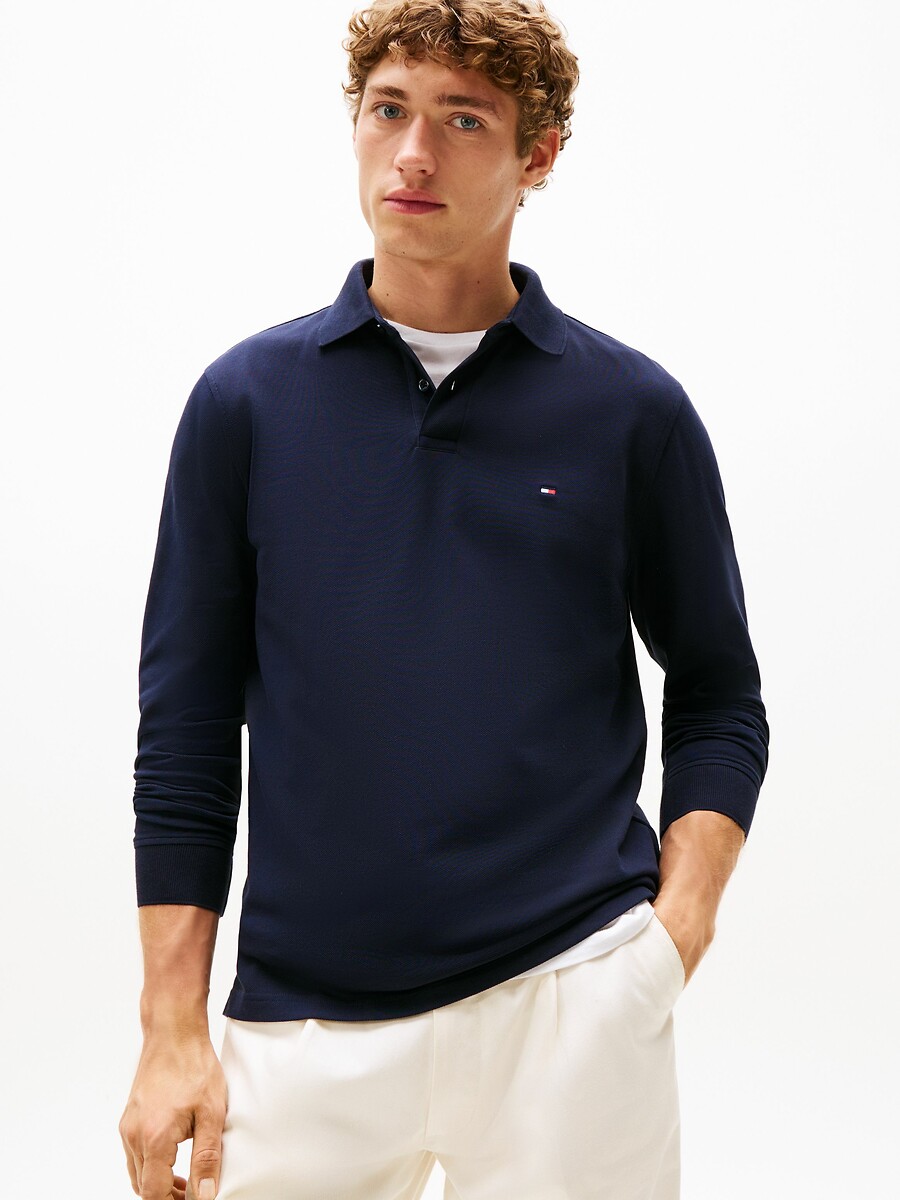 Polo maniche lunghe dritta maglia piqué 1985, TOMMY HILFIGER