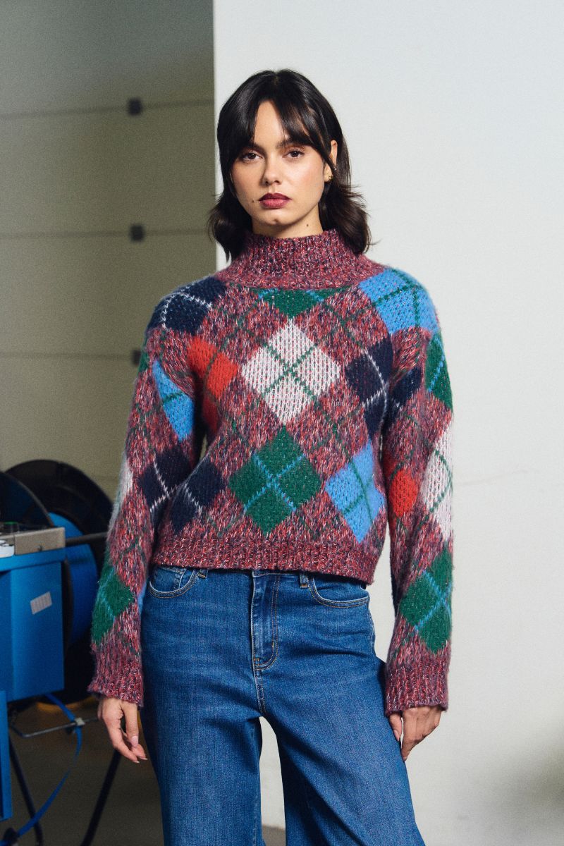 Pull à carreaux, LILI SIDONIO