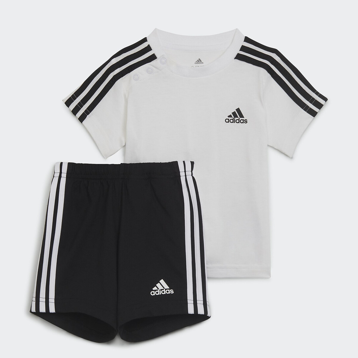 Conjunto de + short blanco + negro Adidas Performance | La Redoute