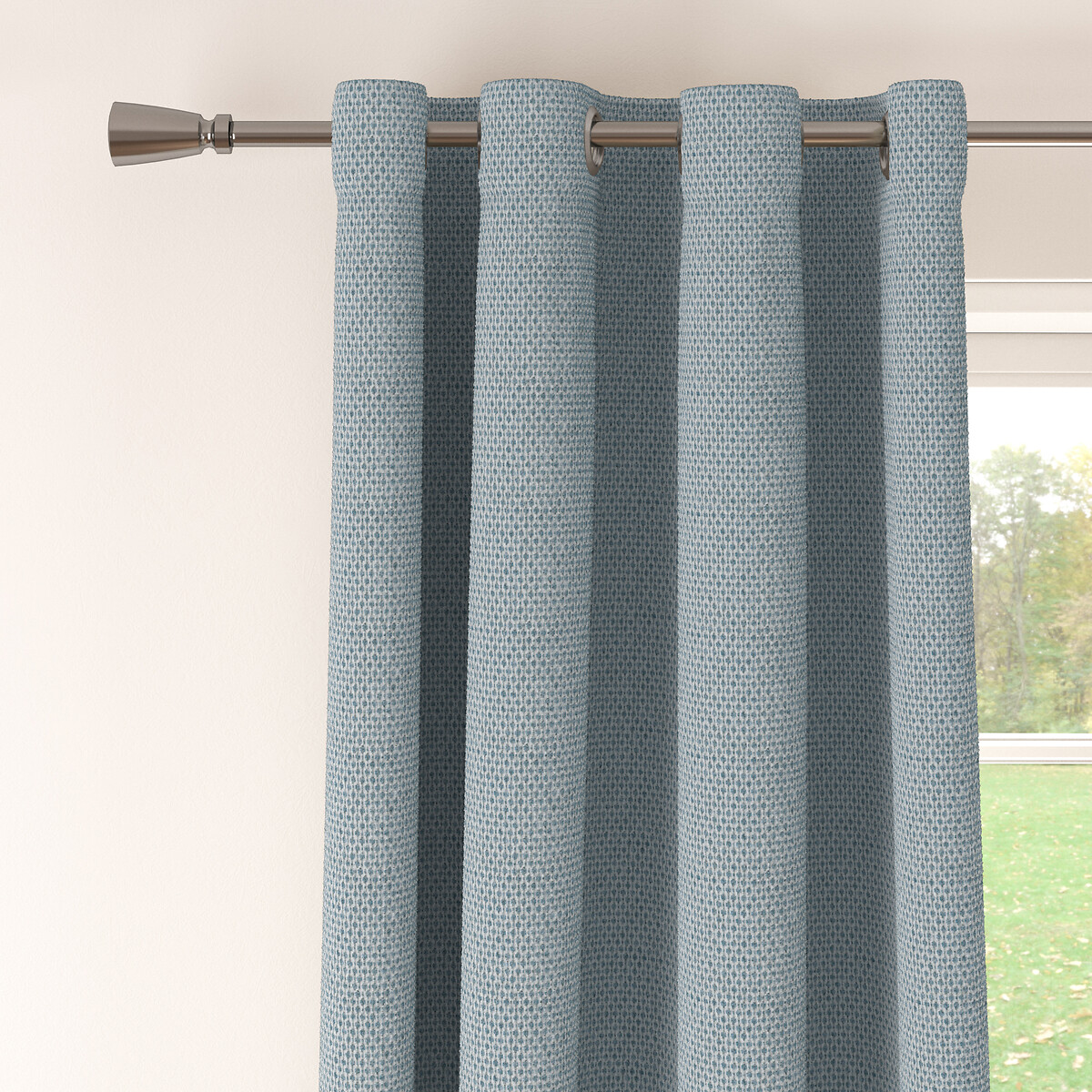 Carreaux Woven Blackout Eyelet Pair Of Curtains So'Home | La Redoute
