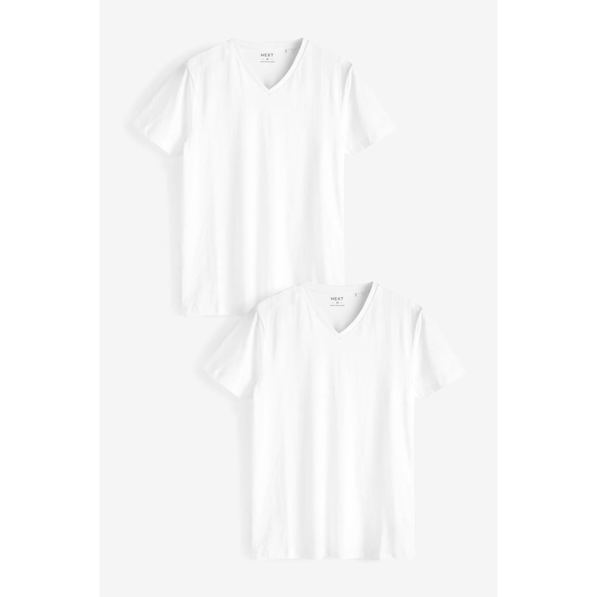 T-shirt 100 % coton à col v, lot de 2, NEXT