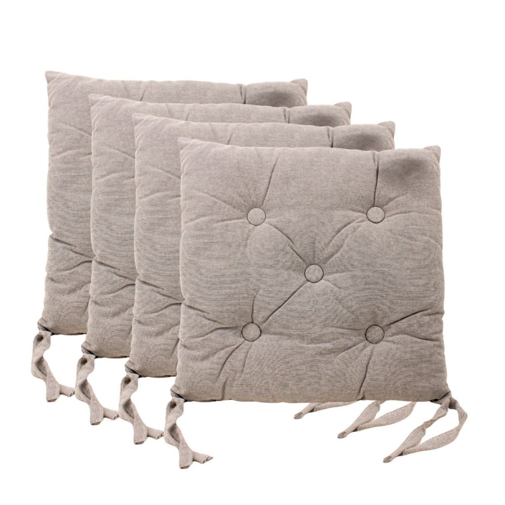 Lot de 4 galettes de chaise capitonnée, ORNAMI