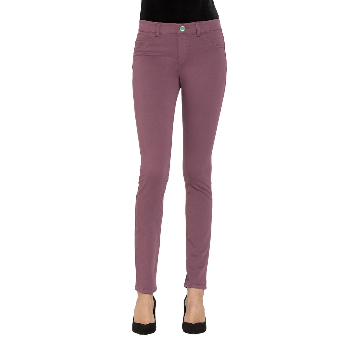 pantalon jean rouge femme